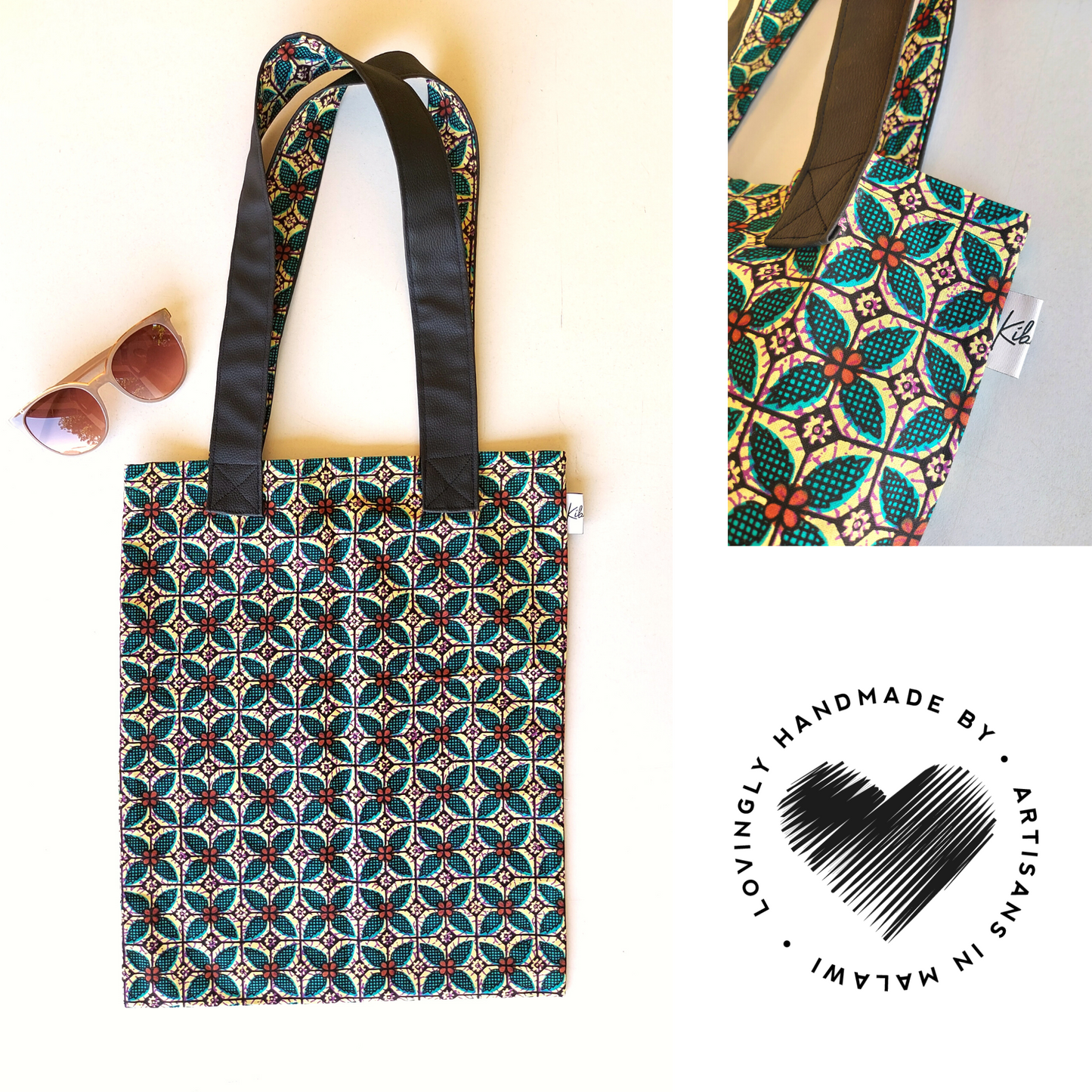 African Print Tote