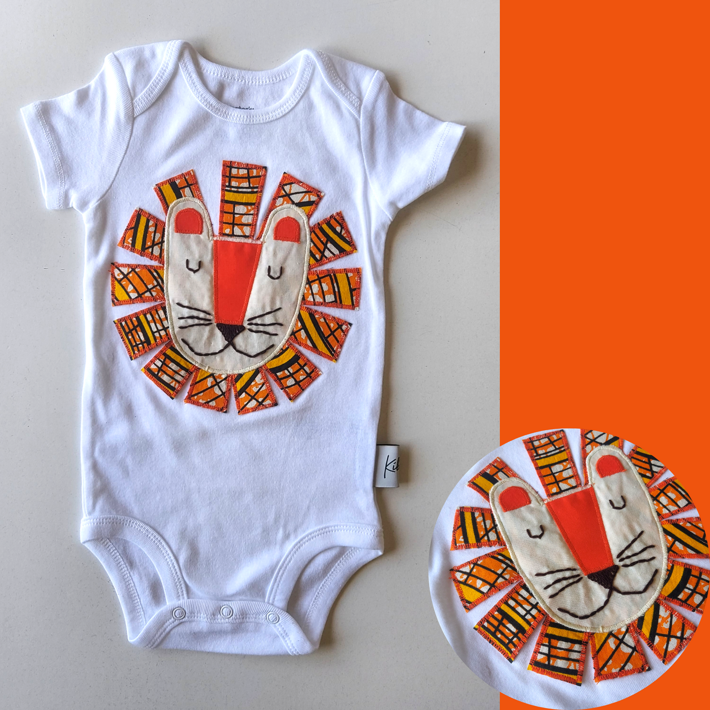 short-sleeved organic cotton baby onesie