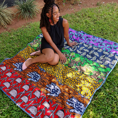 Rainbow Picnic Blanket 