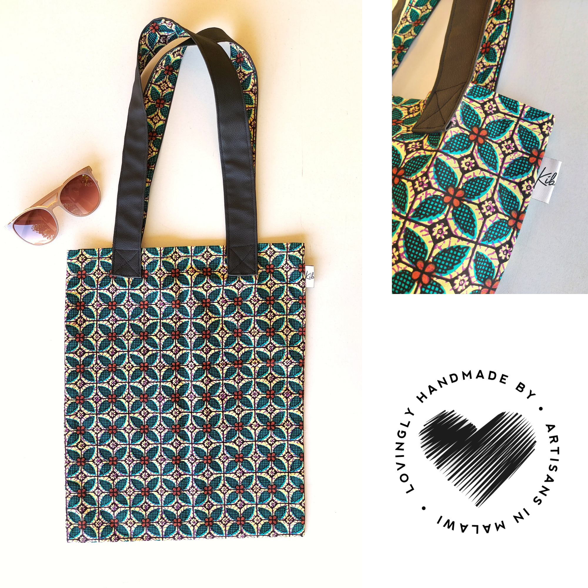African Print Tote 