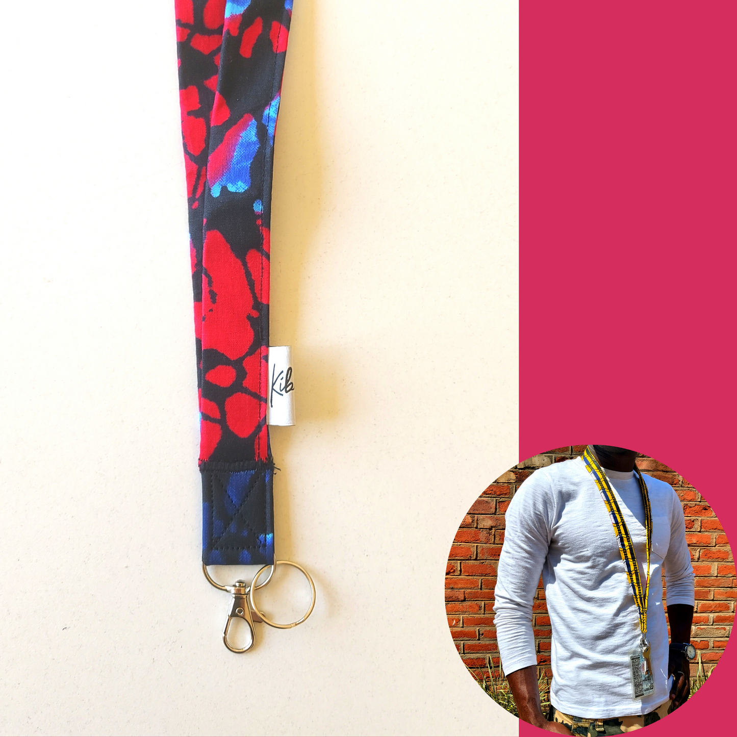 lanyard CHUNKY PINK PURPLE